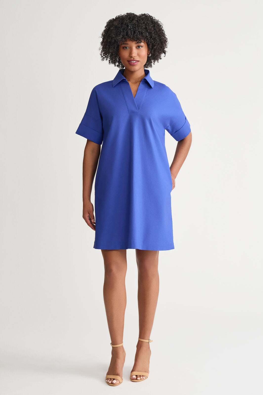 Ming Wang A-Line Shift Dress in Sapphire Sea at Nordstrom, Size Medium Ming Wang A-Line Shift Dress in Sapphire Sea at Nordstrom, Size Medium