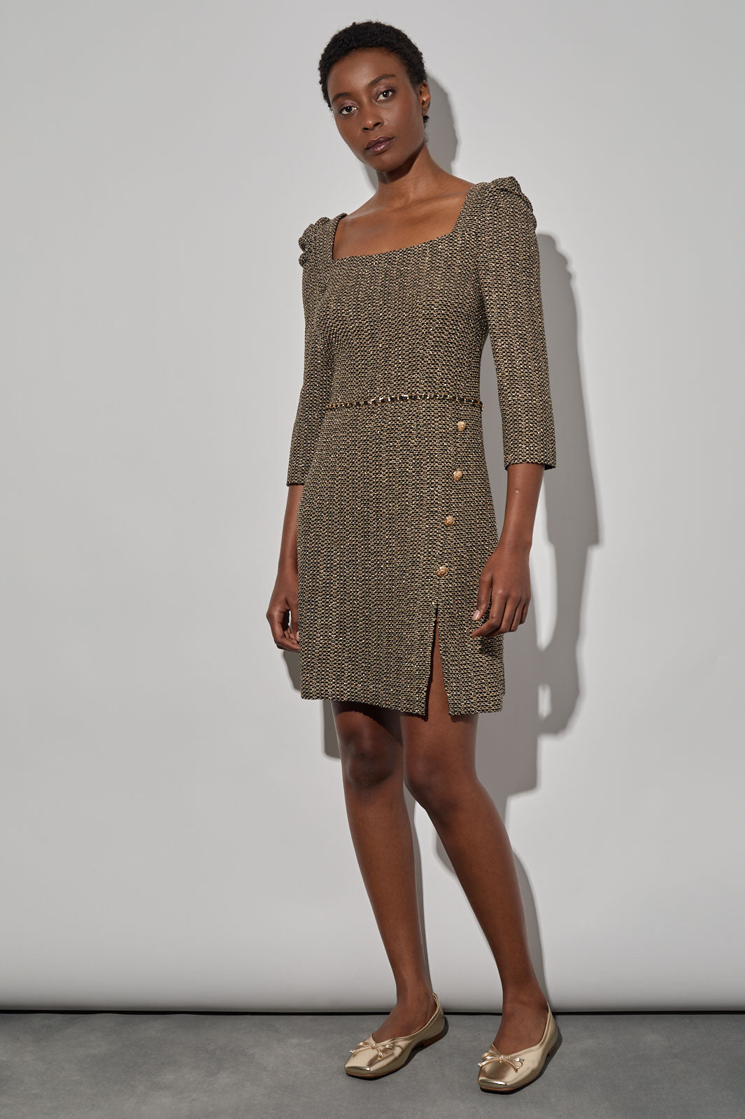 knitted lurex dress Marlina Lurex Knit Midi Dress