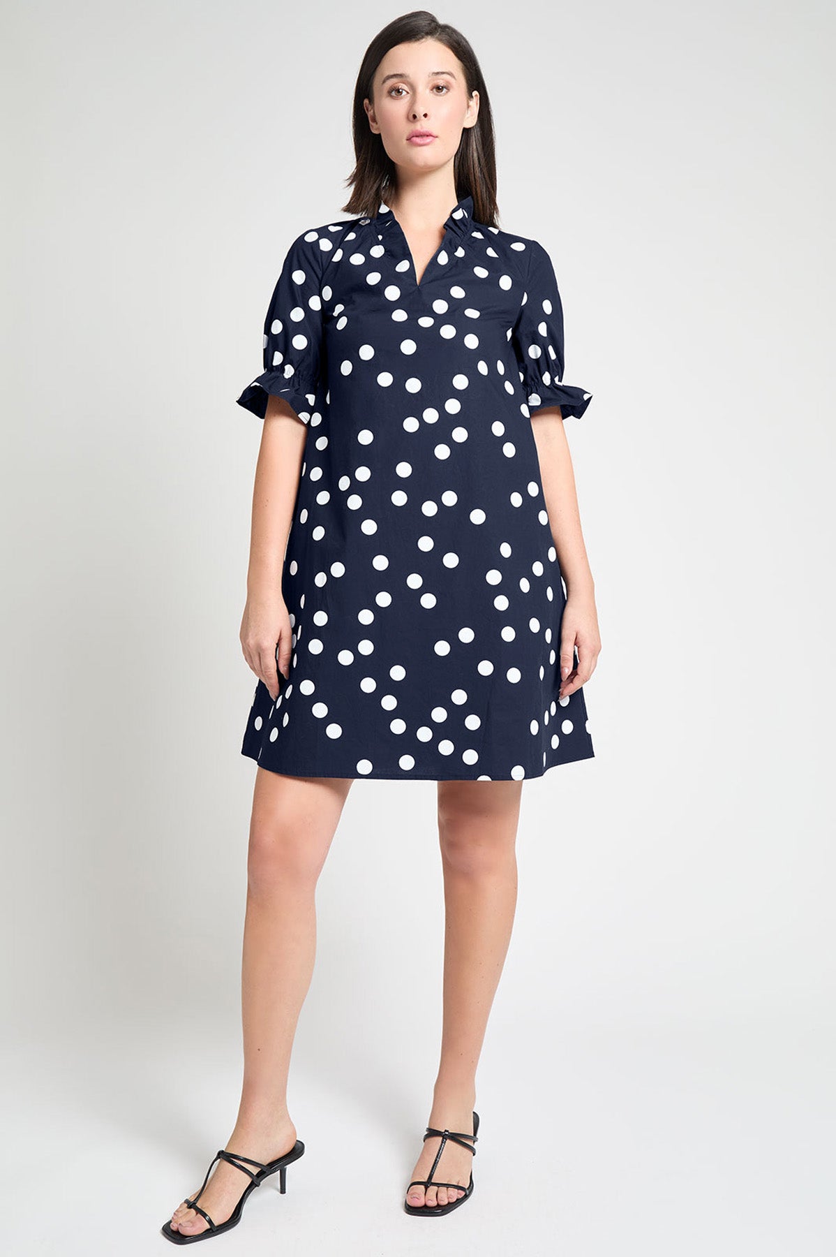 navy cotton shift dress Navy Bardot Shift Dress SMALL