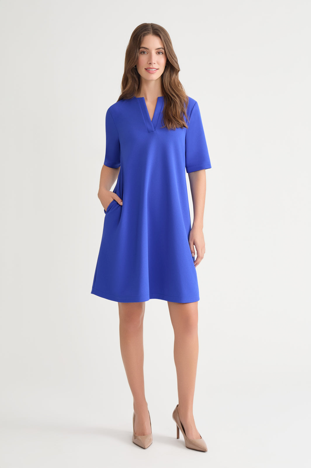 Plus Size Stretch Deco Crepe A-Line Dress