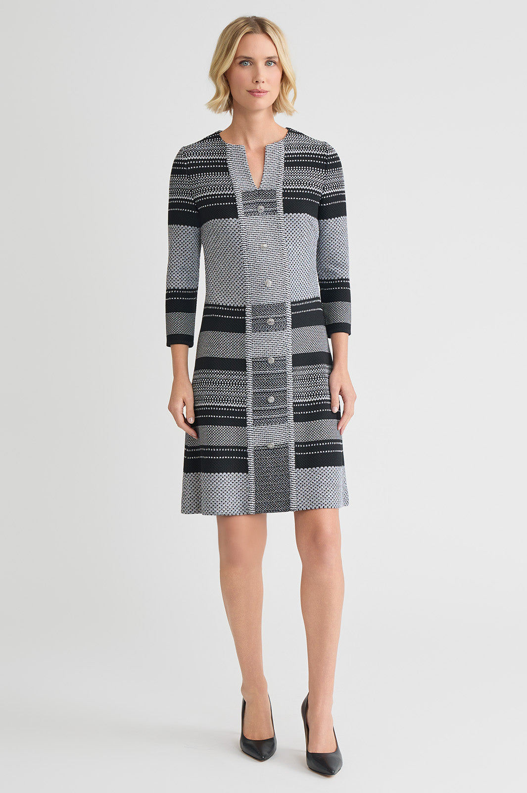 A-Line Multi-Stitch Knit Dress A-Line Multi-Stitch Knit Dress