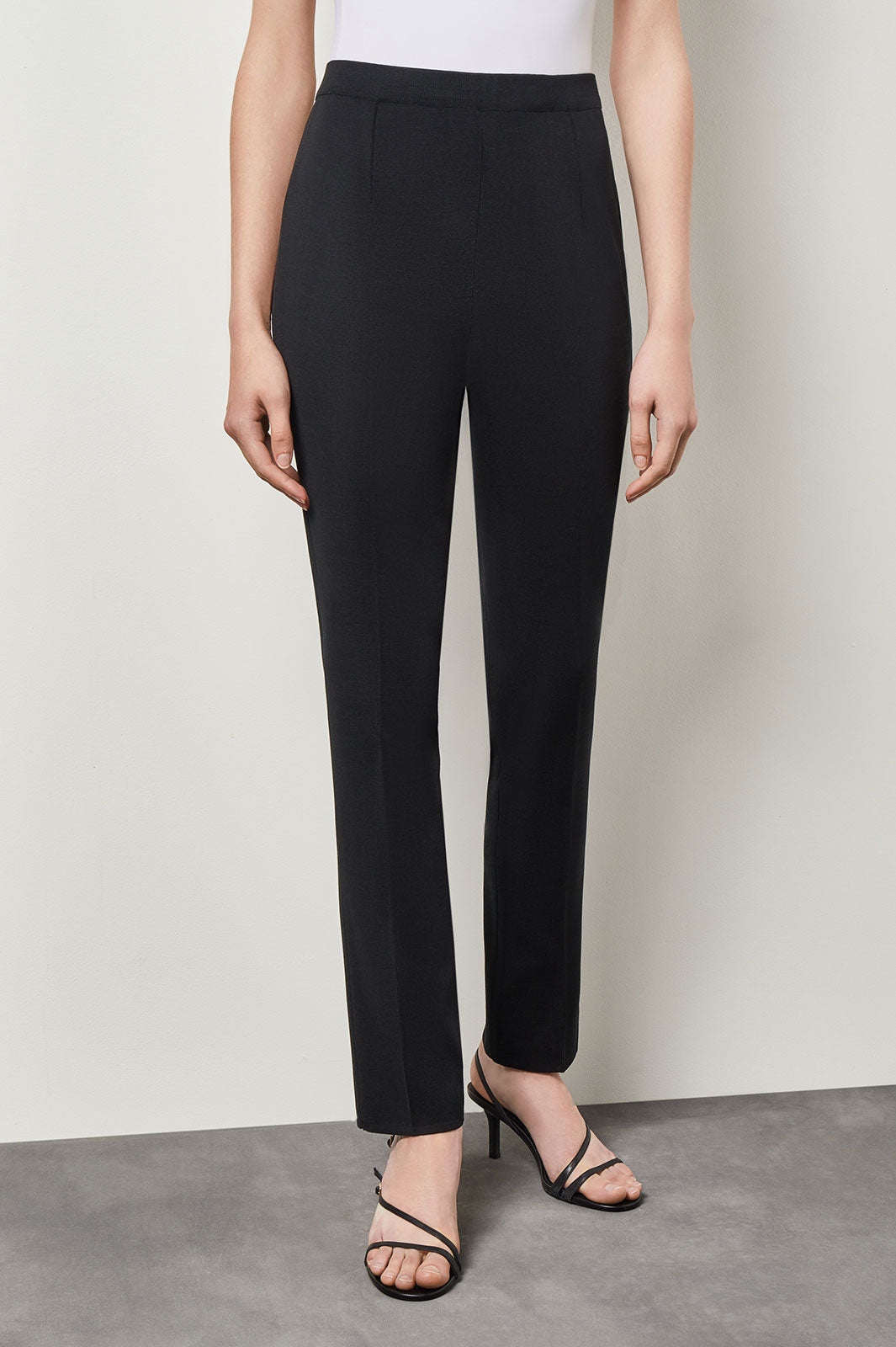 Fashion slim leg black pants