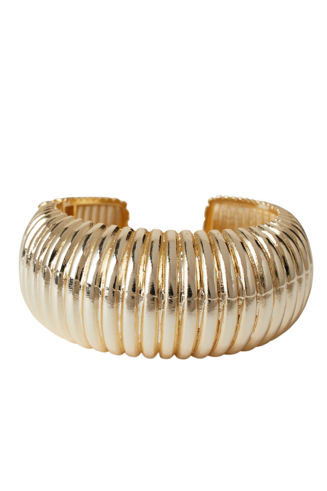 Women's purchases 14K Yellow Gold Abstract Ribbed