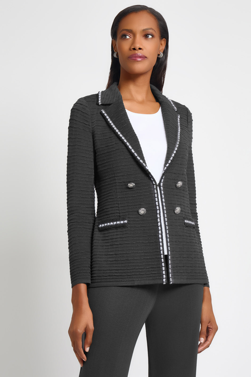 ★E.B.M★ Single-breasted tailored jacket EMP2CJK030 Denim Single-Breasted Suit | Neiman Marcus