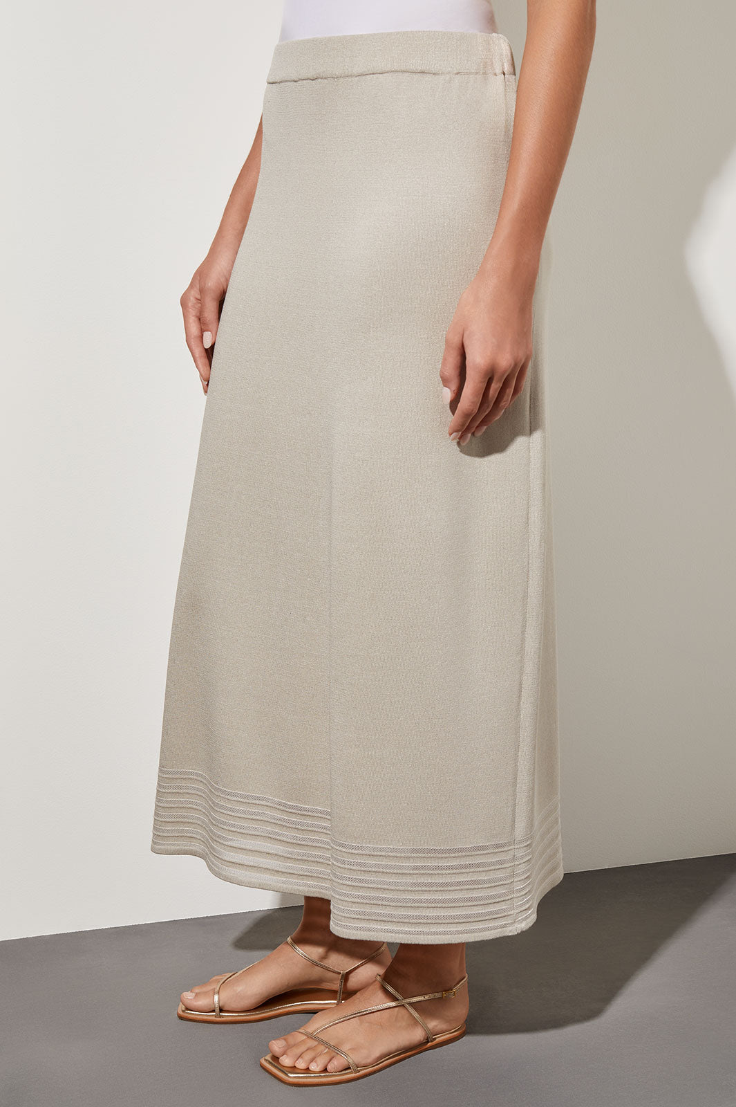 【はるは】Stripe tiered skirt orgue Stripe tiered skirt【Sax】