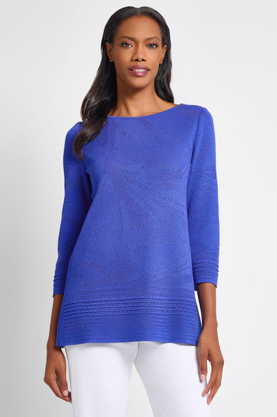 Signature Jacquard Soft Knit Tunic | Ming Wang