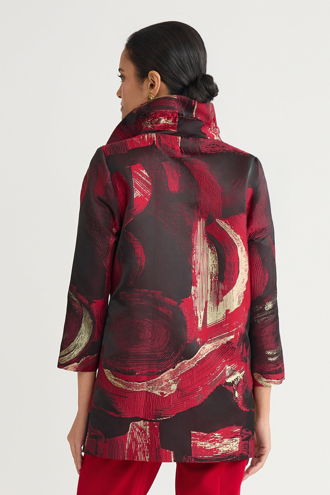Heritage Brushstroke Woven Jacquard Jacket | Ming Wang