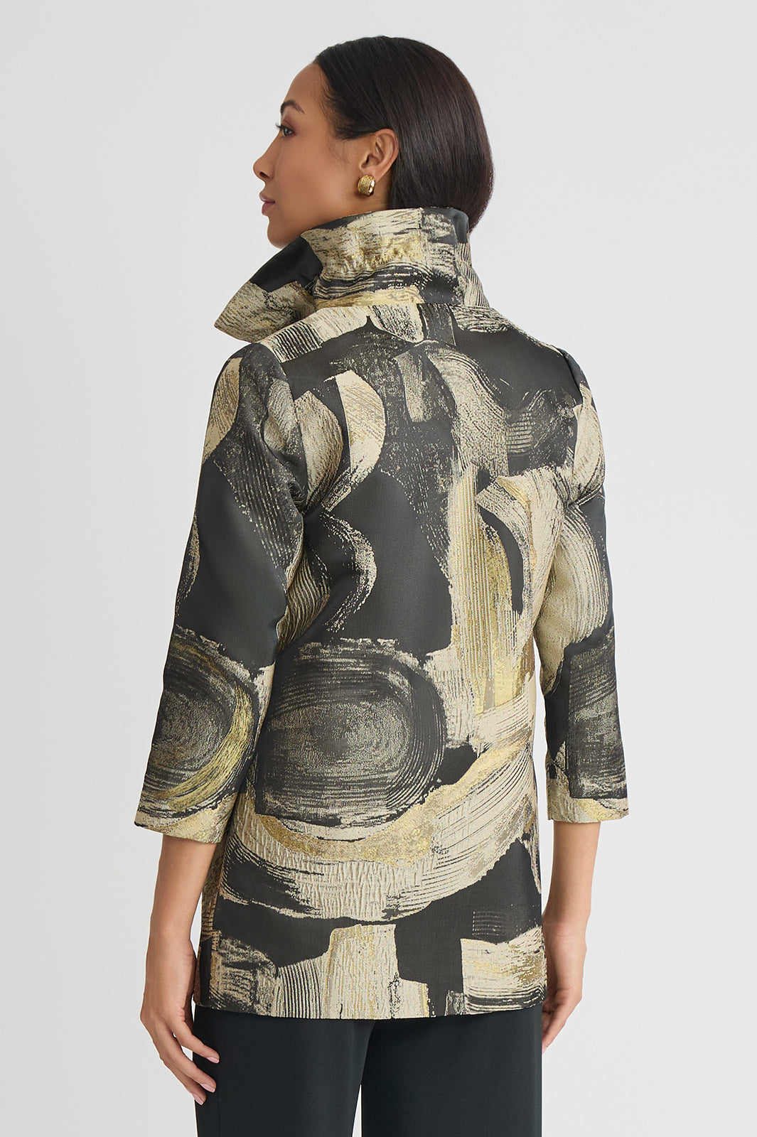 Heritage Brushstroke Woven Jacquard Jacket | Ming Wang