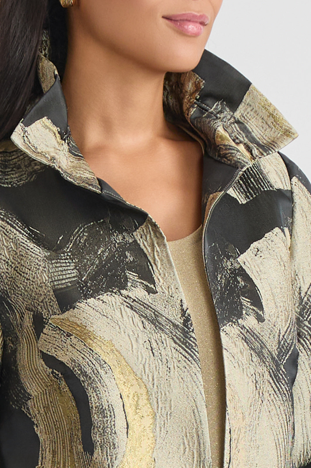 Heritage Brushstroke Woven Jacquard Jacket | Ming Wang