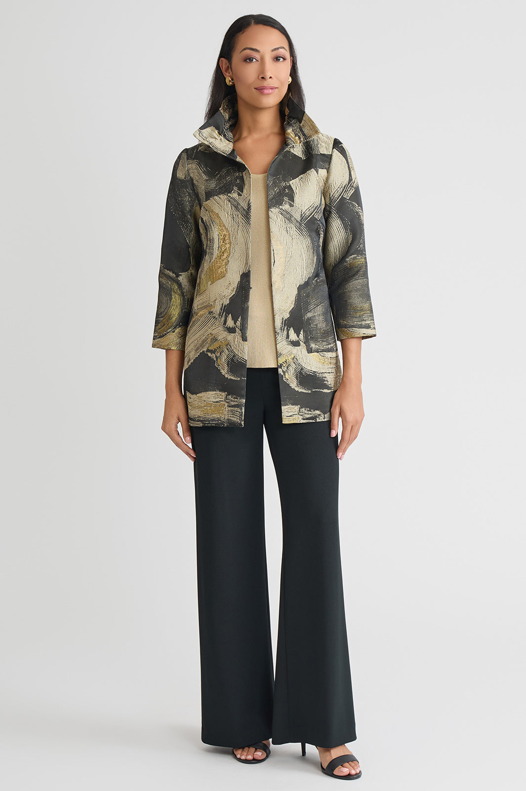 HERENCIA zigzag short sleeve jacket HERENCIA zigzag short sleeve jacket