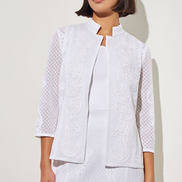 Tailored Wool Blend Embellished Double Breasted Midi Coat
