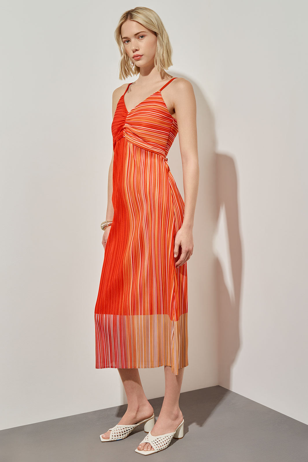 crepe de chine midi dress Bellevue Crepe de Chine Midi Dress