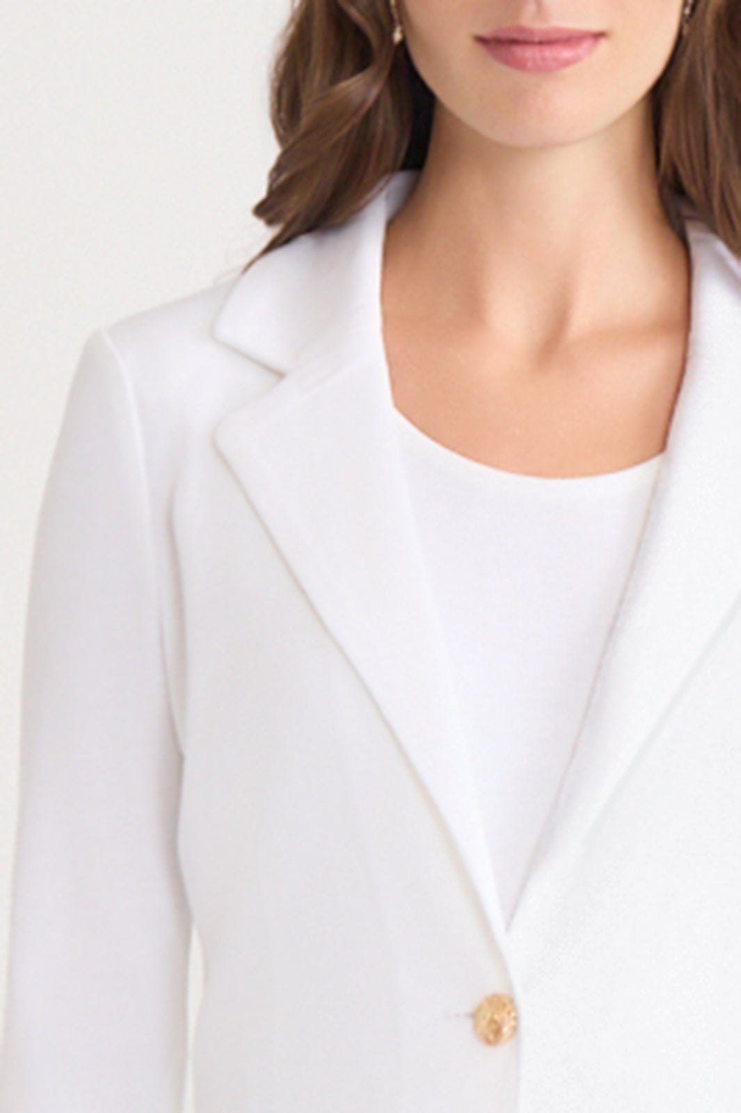 Tailored Single-Button Knit Jacket | Ming Wang