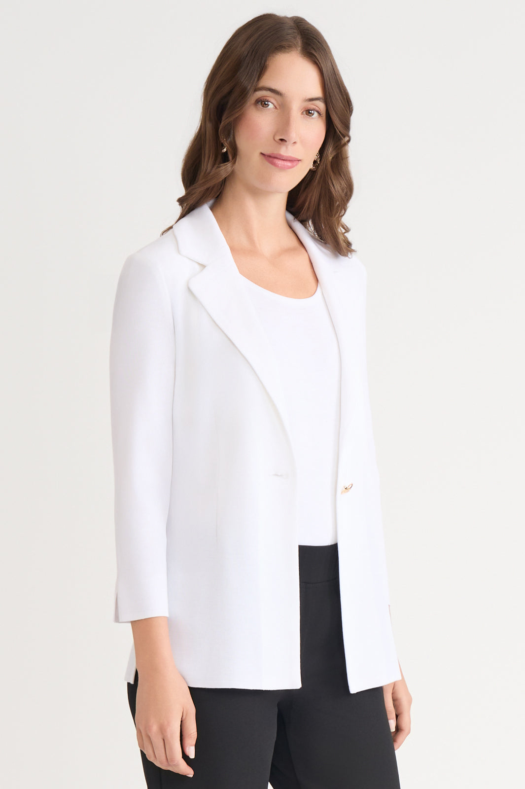 Tailored Single-Button Knit Jacket | Ming Wang