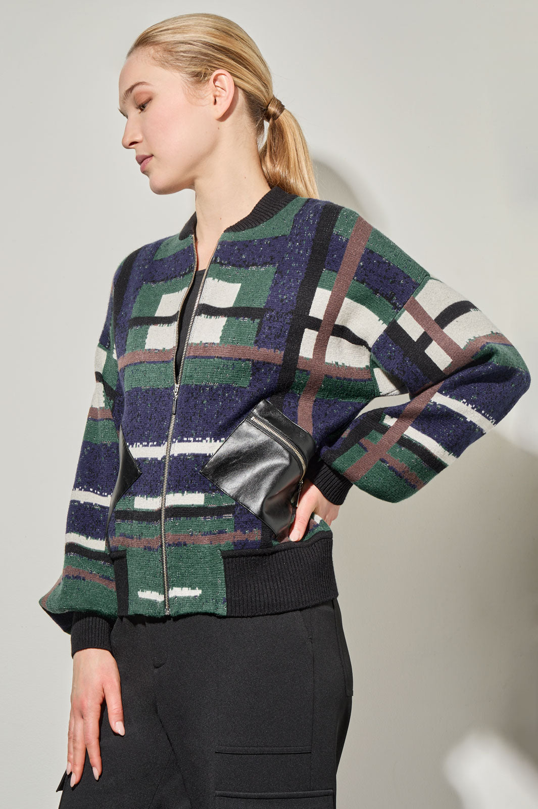 Ming Wang Hope on sale Plaid Wrap