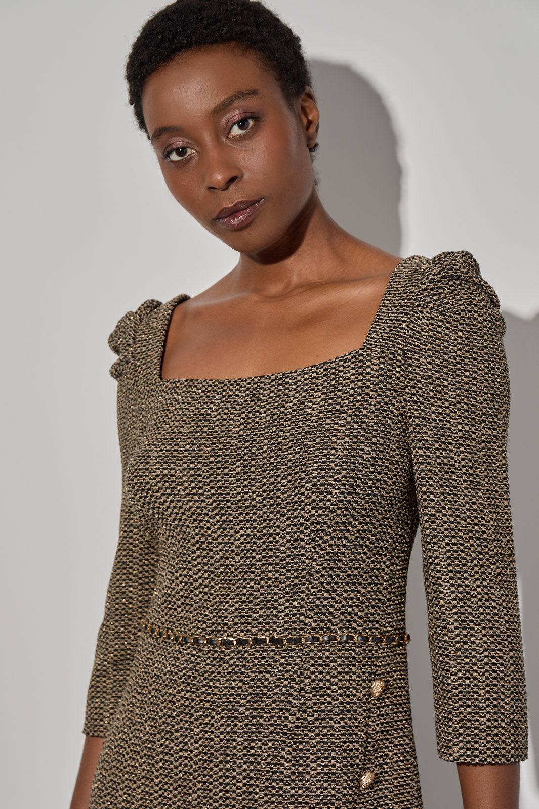 knitted square neck dress Pretty Lavish Curve knit square neck choker detail maxi dress in black