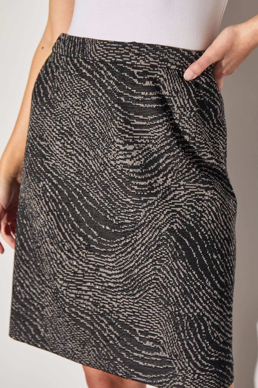Meandering Jacquard pencil dress｜LE'RURE