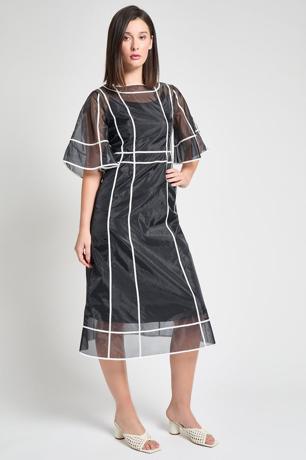 open lace back dress Floral Organza Fit & Flare Mini Dress – Pharm Favorites by Economy Pharmacy main image 1