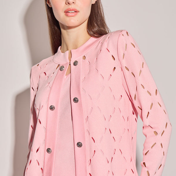 ジャケット・アウター Rosy luce ROSY SHAGGY KNIT JACKET WHITE Baby Rosy luce | 𝐑𝐨𝐬𝐲 𝐒𝐡𝐚𝐠𝐠𝐲 𝐊𝐧𝐢𝐭