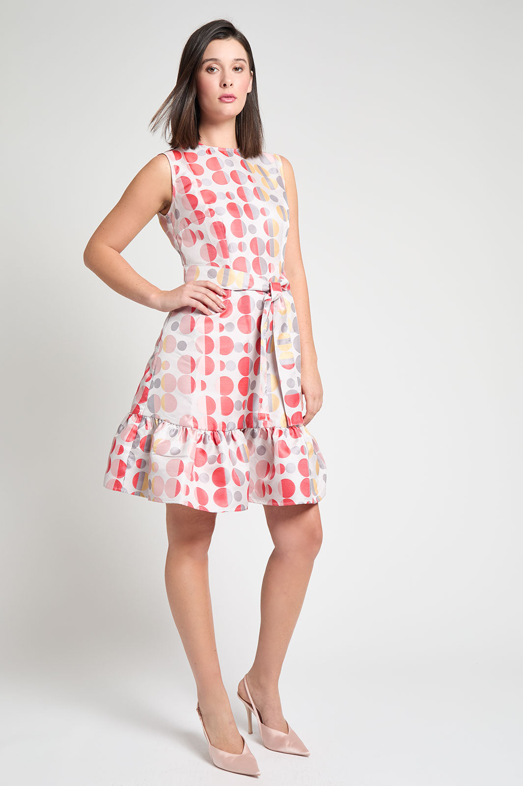 Polka Dot Woven A-Line Dress | Ming Wang