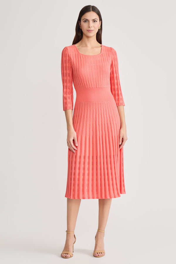 midi dress dress crinkle kombinasi knit import Linear Pointelle Tonal Fit-N-Flare Sequin Party Dress Women vintage basketball 47.5” Sleeve Length Size:Belt- 46