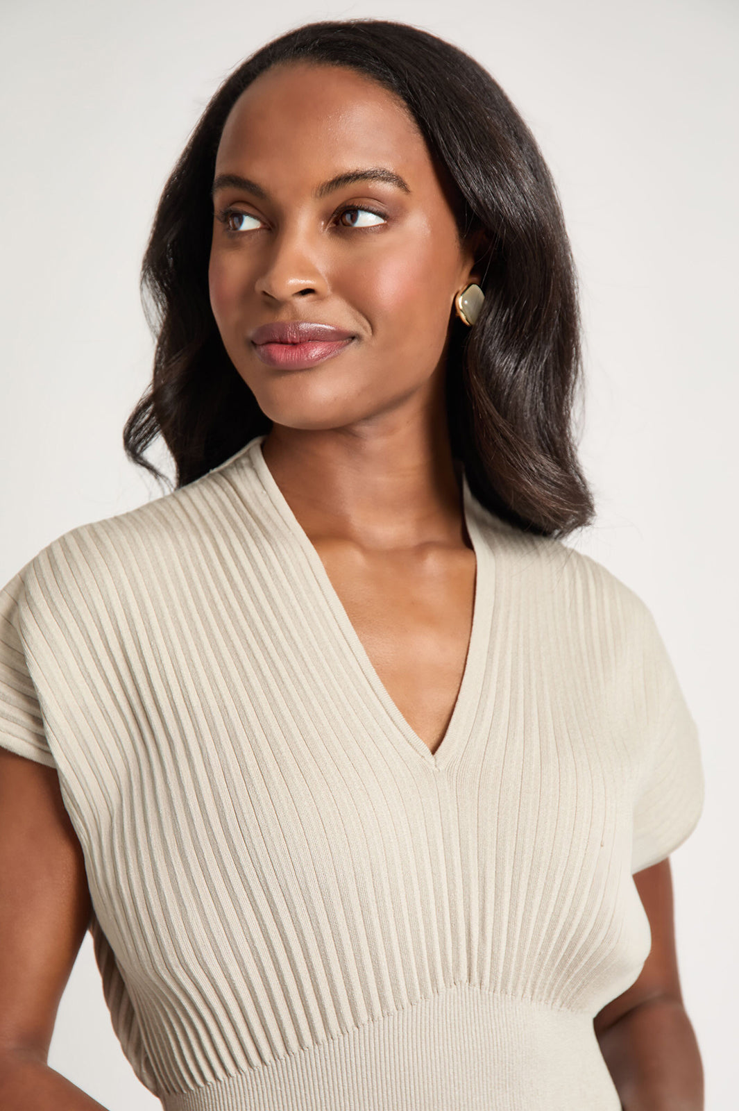 【新品タグ付】Navona Ribbed Knit Flare Dress ハーリップトゥNavona Ribbed Knit Flare DressS