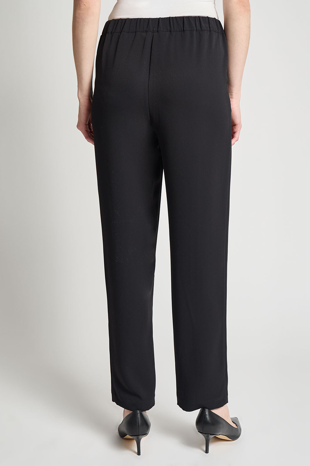 Crepe de Chine Straight-Leg Pants | Ming Wang