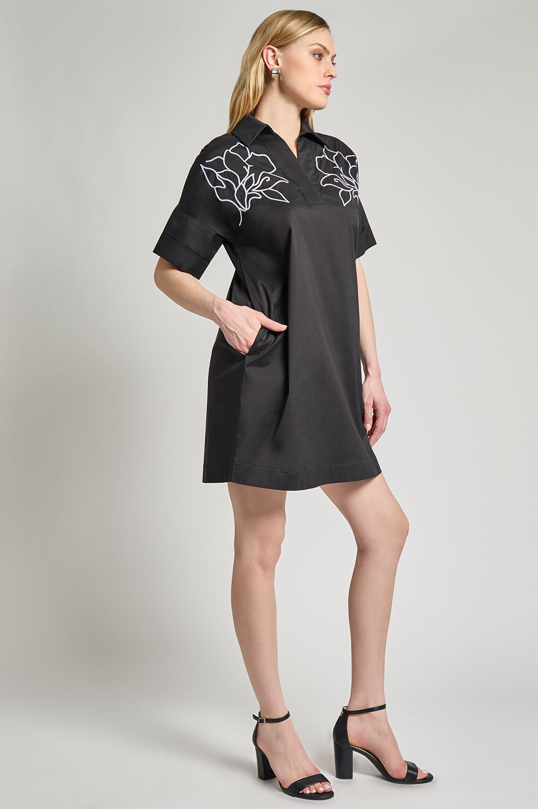 black cotton plus size dress Plus Size After Dark Elegance Dress Set