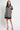 Mixed-Media Two-Tone Lace Shirt Dress