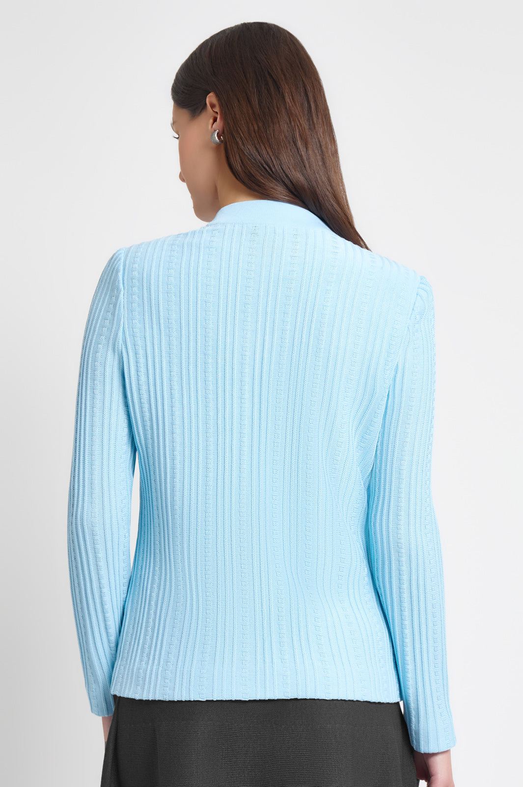 Heritage Fit Ribbed Knit Cardigan | Ming Wang