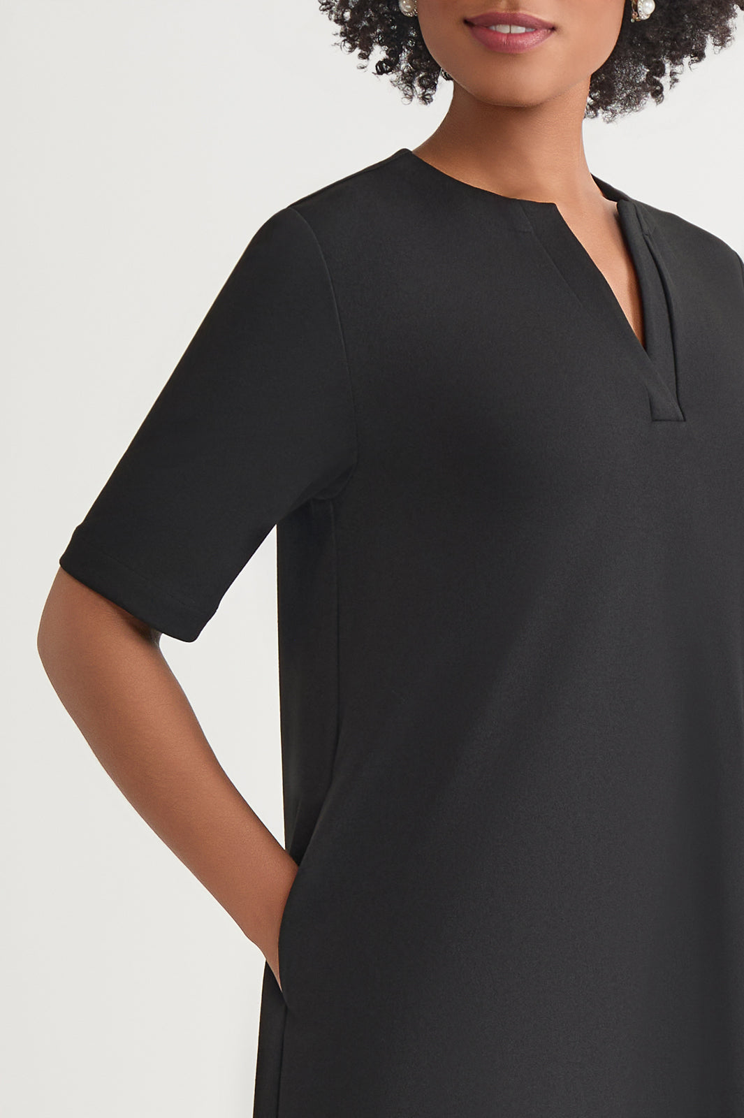 Plus Size Stretch Deco Crepe A-Line Dress | Ming Wang Plus Size Stretch Deco Crepe A-Line Dress | Ming Wang