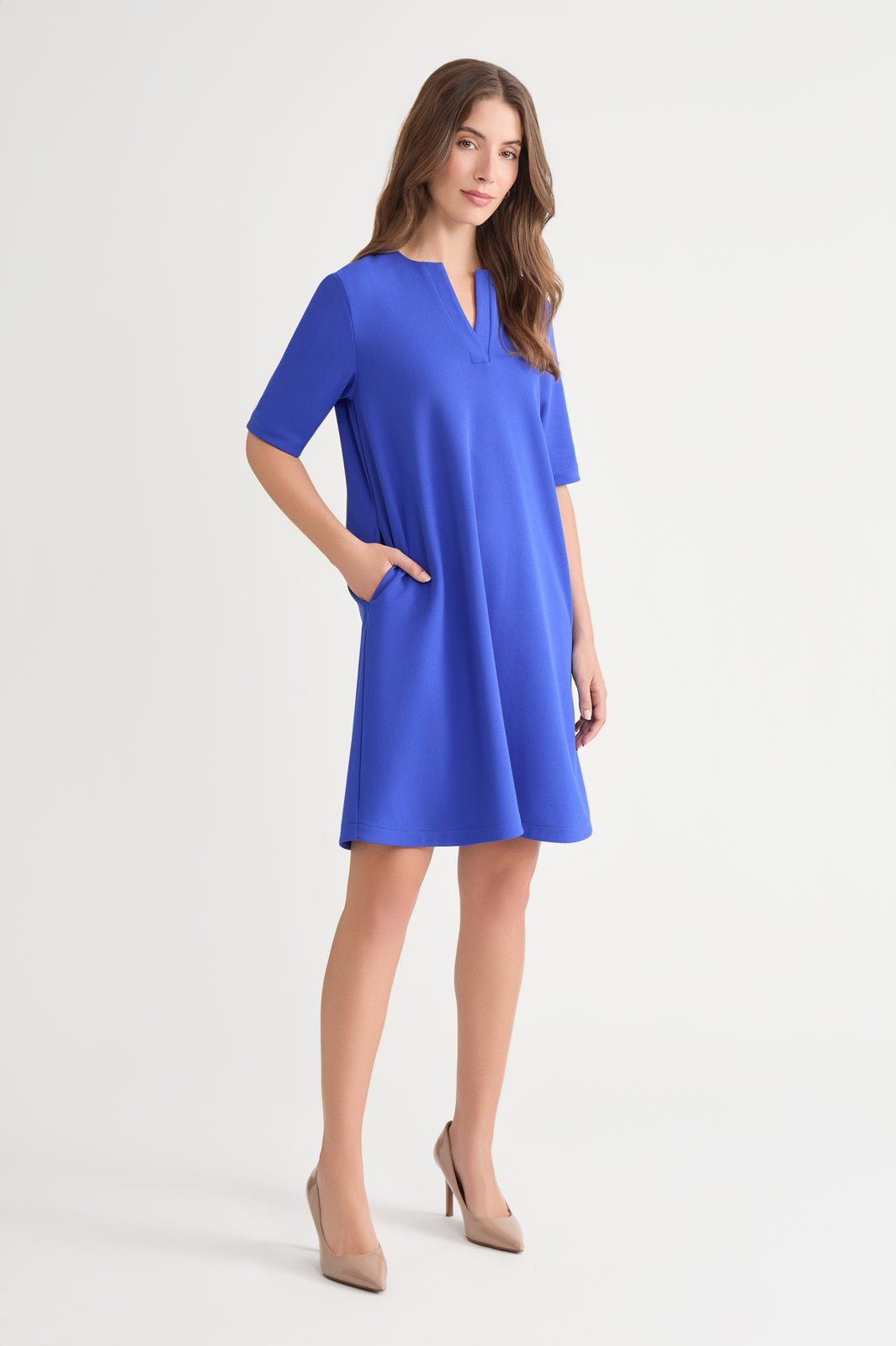 Plus Size Stretch Deco Crepe A-Line Dress