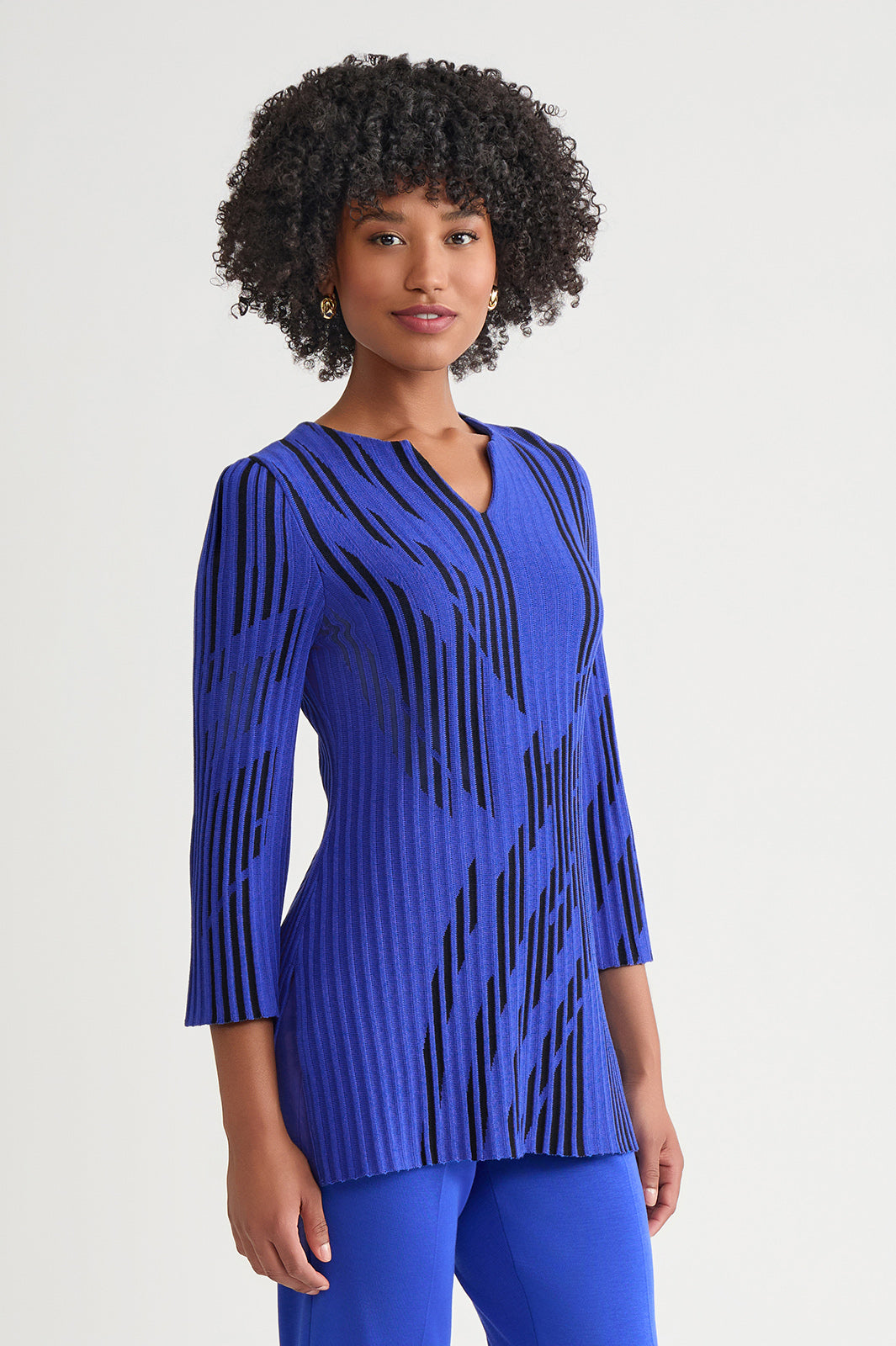 Dual-Toned Soft Knit Signature Tunic | Ming Wang