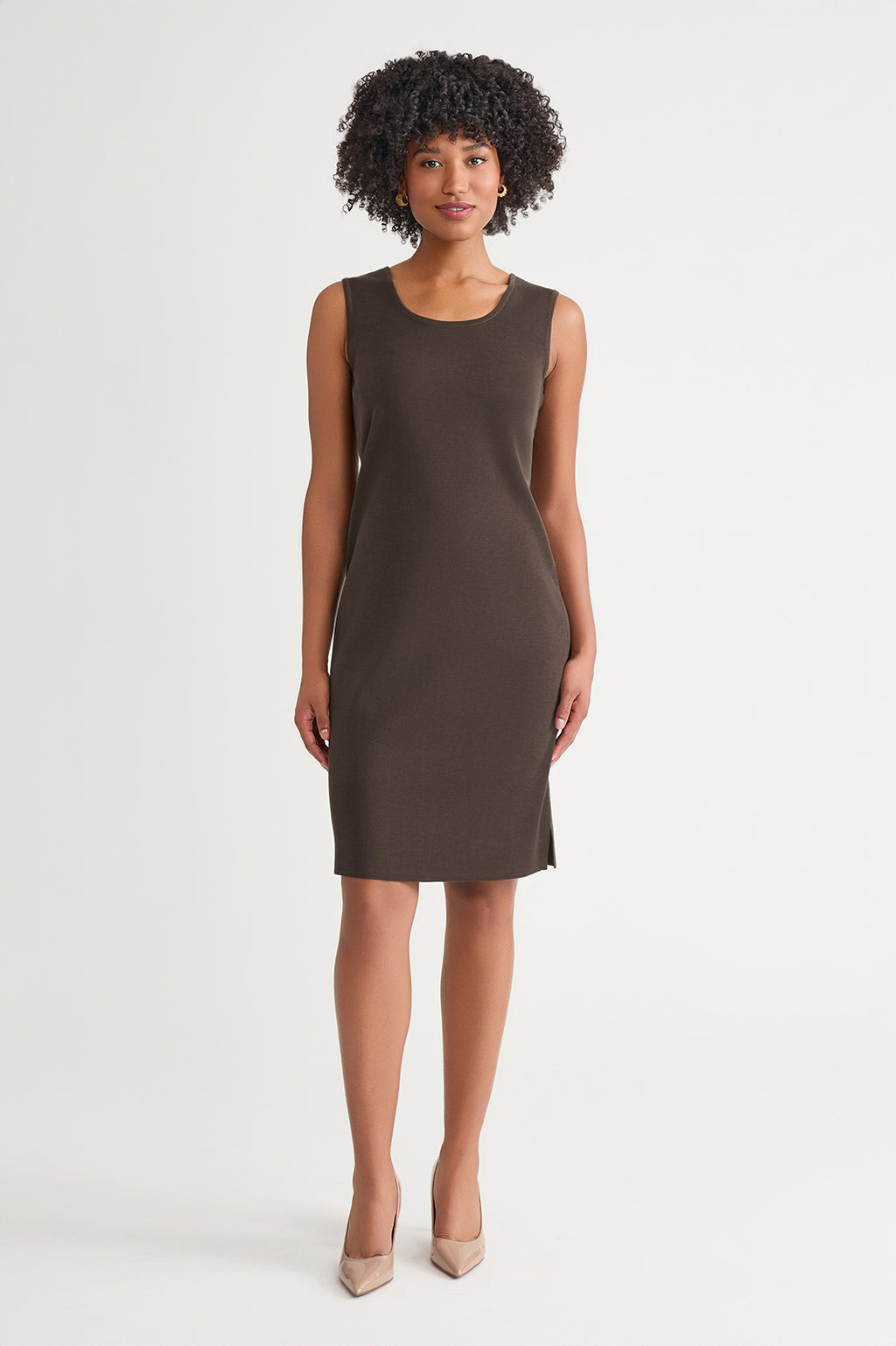 Sleeveless Sheath Knit Dress | Ming Wang