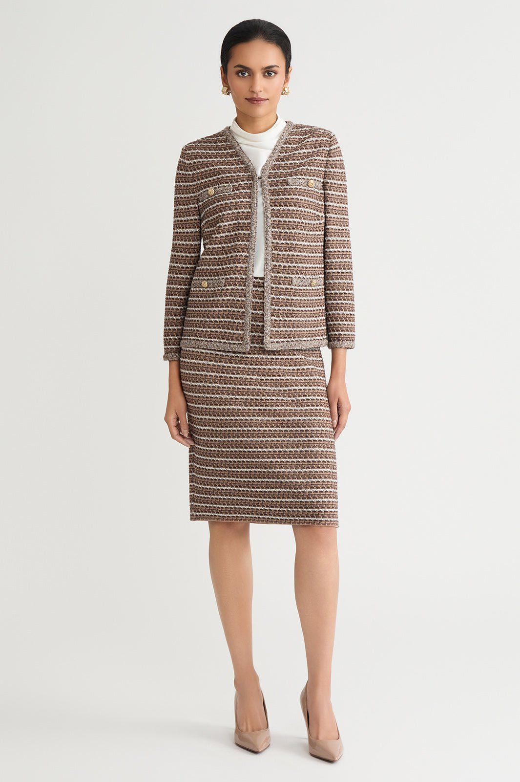 muguet stand collar midi coat  (ivory） muguet stand collar midi coat (ivory）