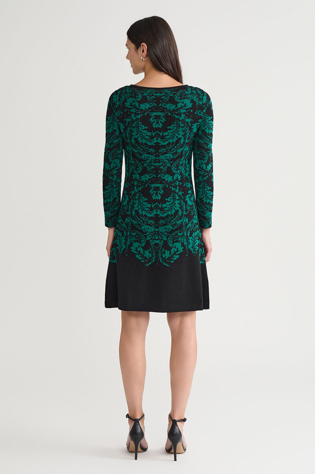 Petite A-Line Filigree Jacquard Soft Knit Dress