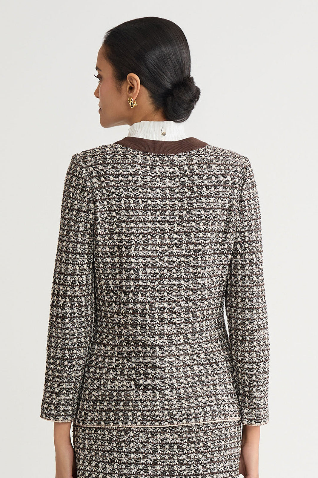 【美品】CLASSIC MINIMAL WARM TAILORED JACKET Compact Stretch Pocket Detail Tailored Cropped Jacket