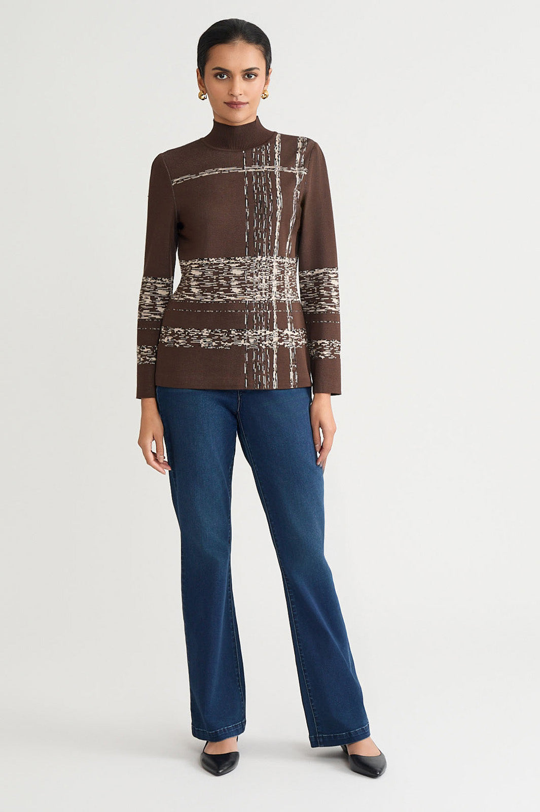 トップス tunica Rug Motif Jacquard Knitted Top tunica Rug Motif Jacquard Knitted Top