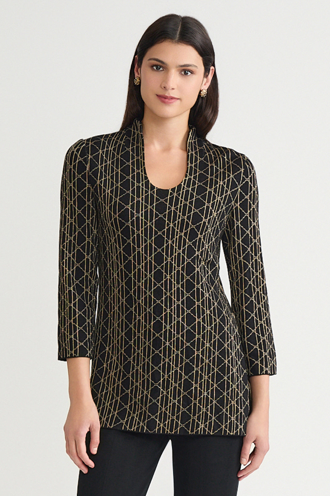 トップス Alumu jacquard design 2way tunic tops alumu jacquard design 2way tunic tops