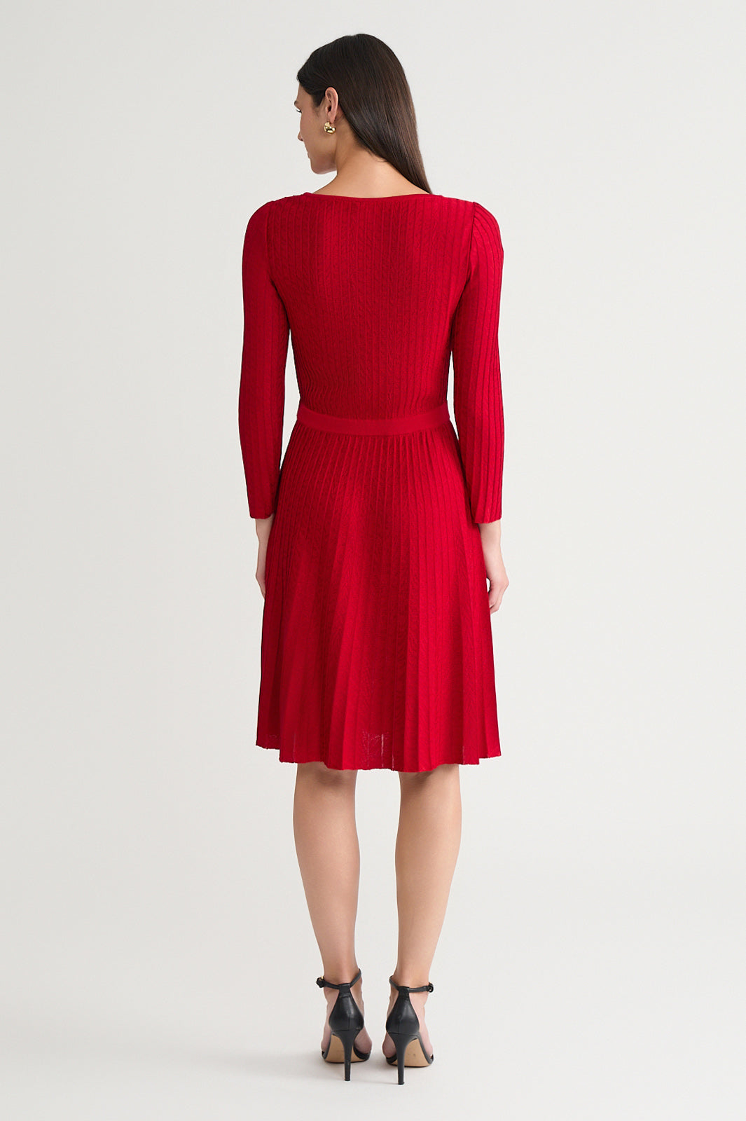 Plus Size Fit-N-Flare Tonal Stitch Knit Dress | Ming Wang Plus Size Fit-N-Flare Tonal Stitch Knit Dress | Ming Wang