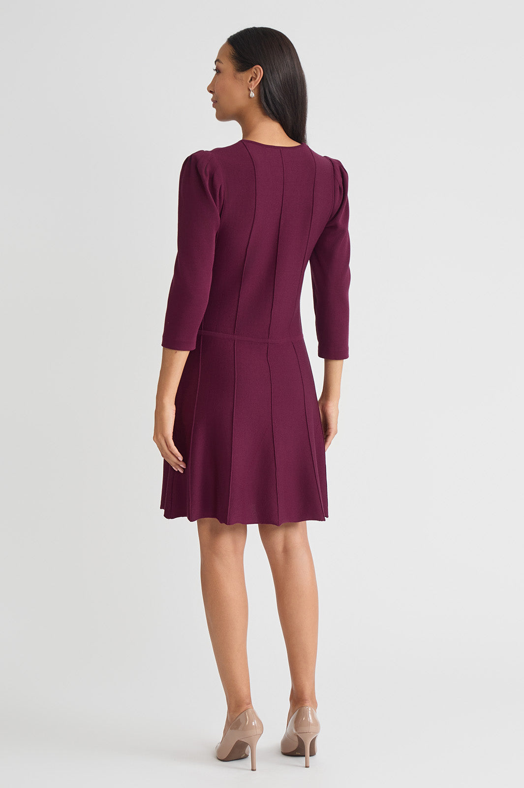 A-Line Faux Wrap Soft Knit Dress A-Line Faux Wrap Soft Knit Dress