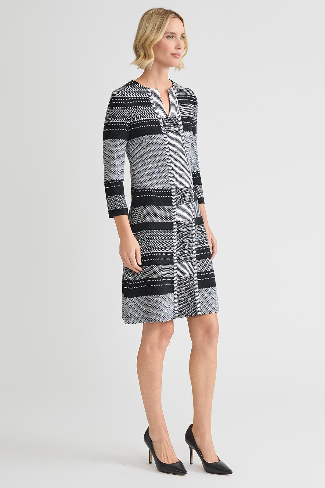 A-Line Multi-Stitch Knit Dress A-Line Multi-Stitch Knit Dress