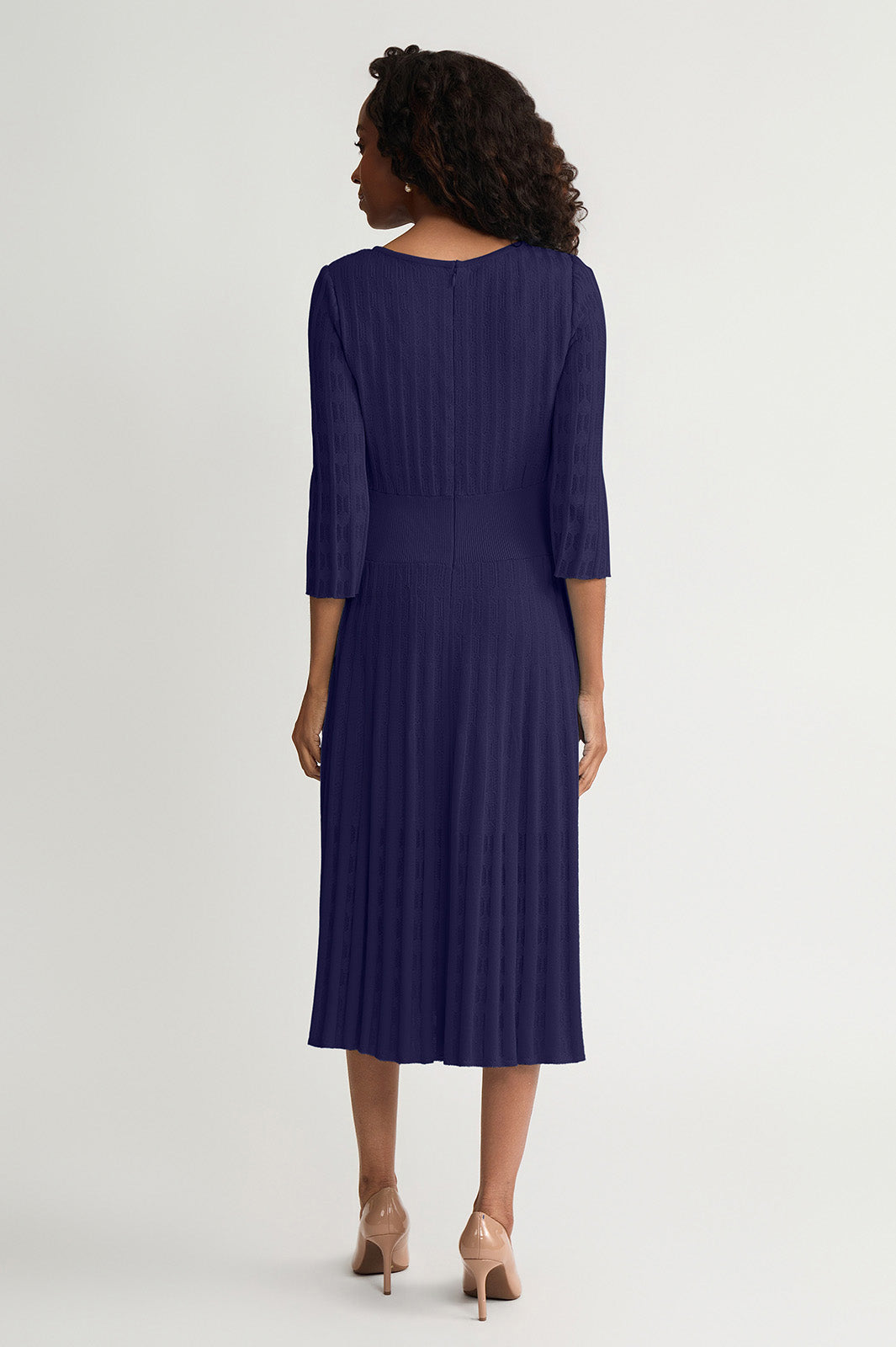 formal indigo dress Indigo swirl print dress main image 0