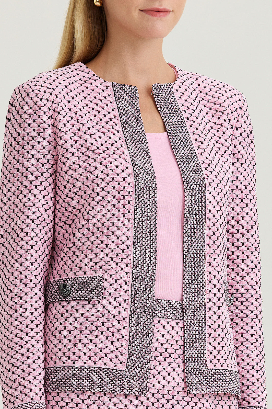 Family Savvy Heritage Shell Stitch Knit Jacket | Ming Wang