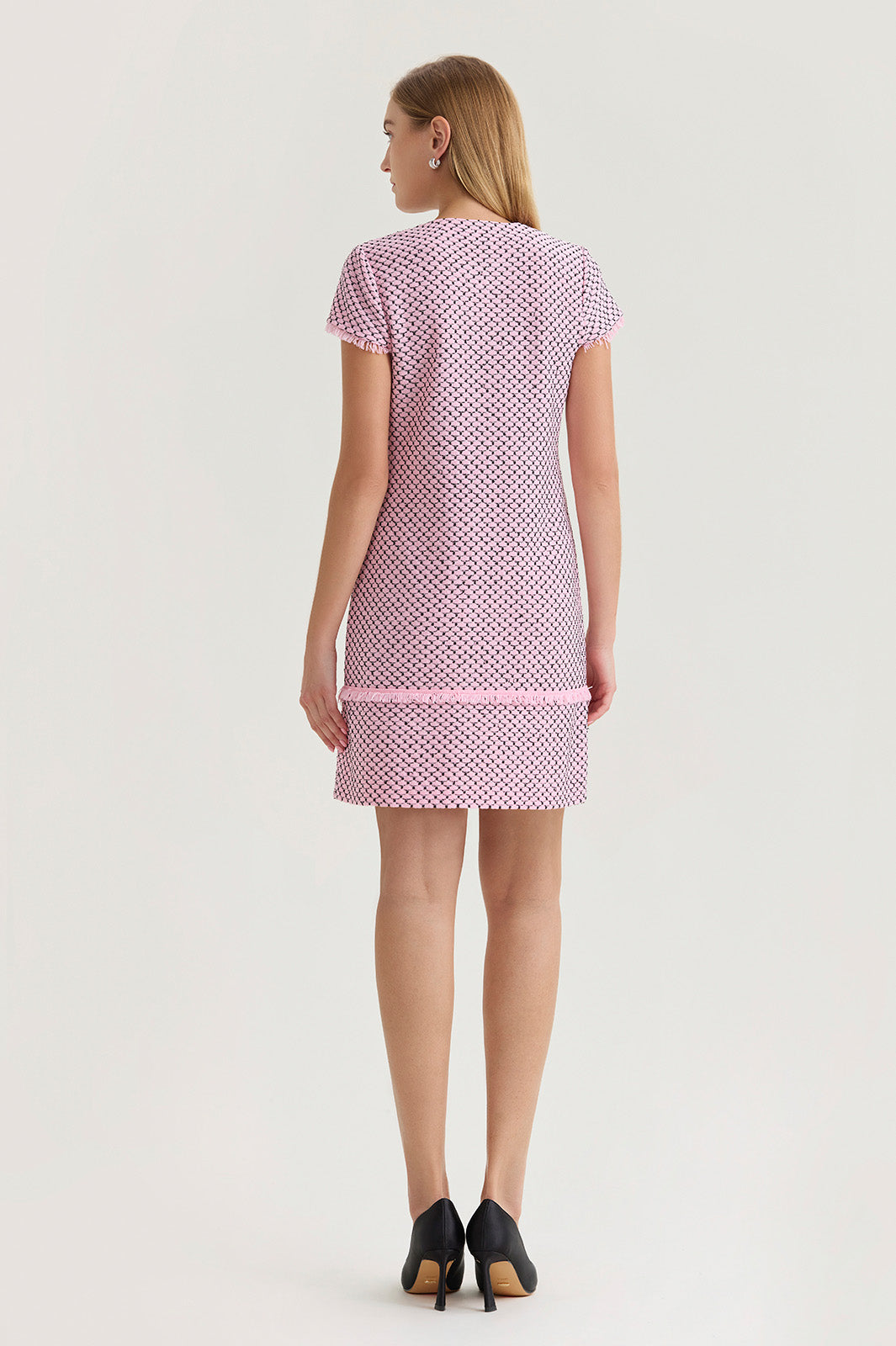 Family Savvy Shell Stitch Knit Sheath Dress