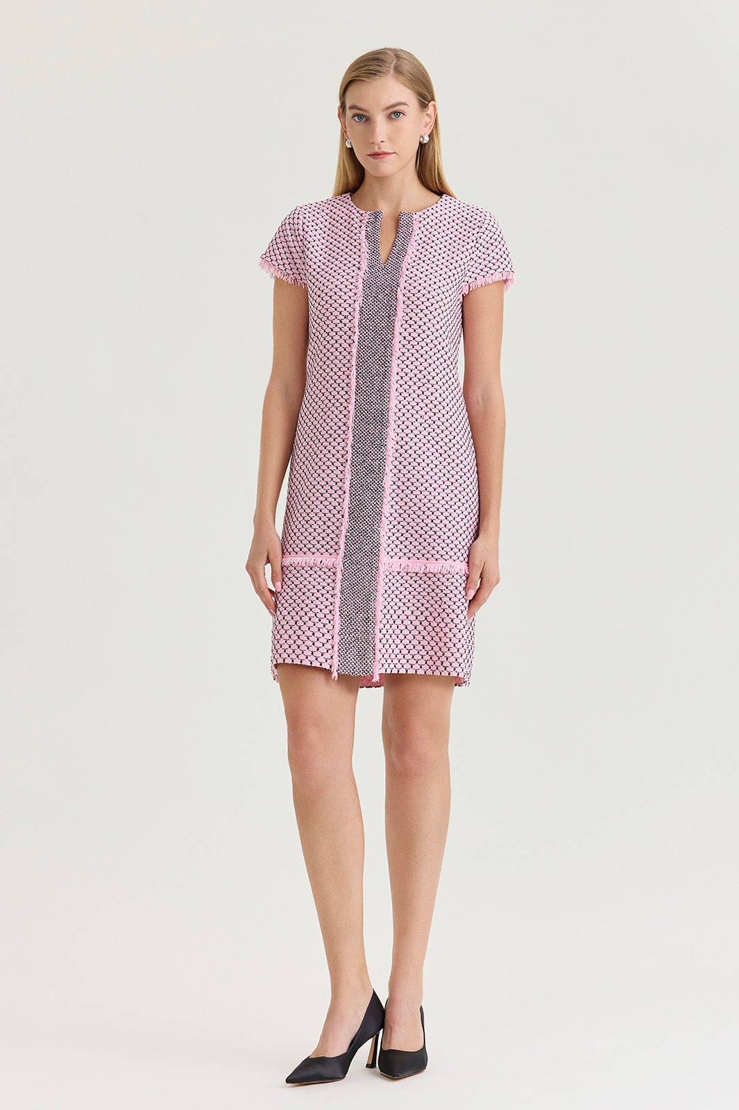 Family Savvy Shell Stitch Knit Sheath Dress | Ming Wang