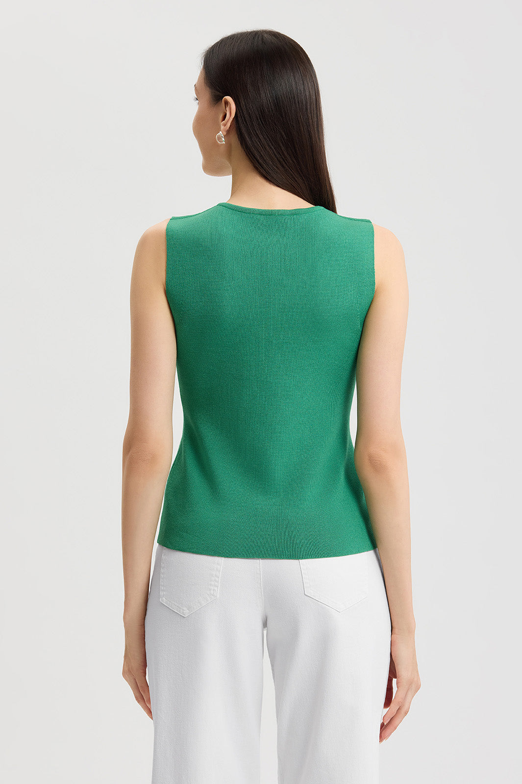 V-Neck Soft Knit Tank | Ming Wang