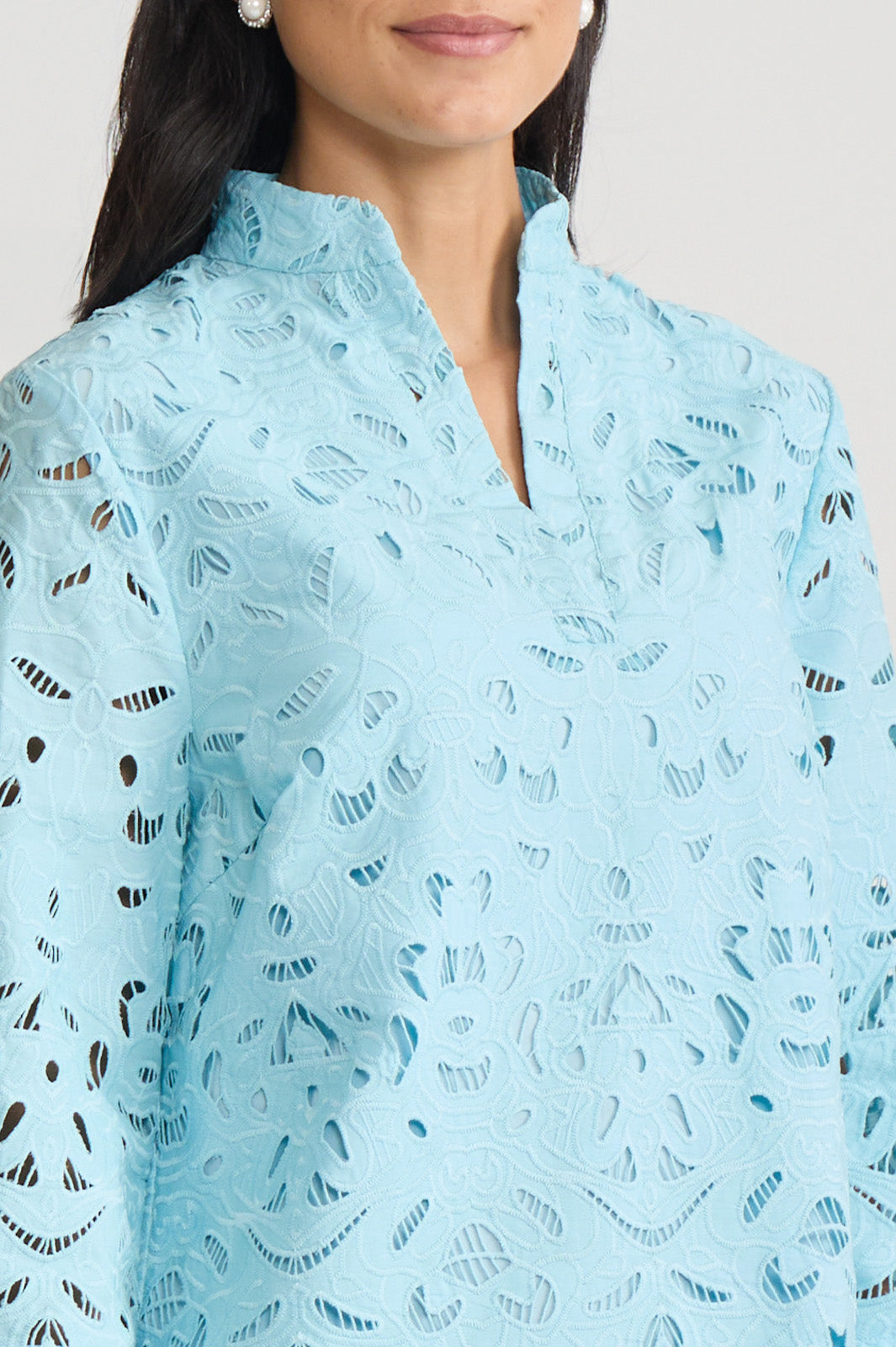 Lined Embroidered Stitch Woven Midi Dress