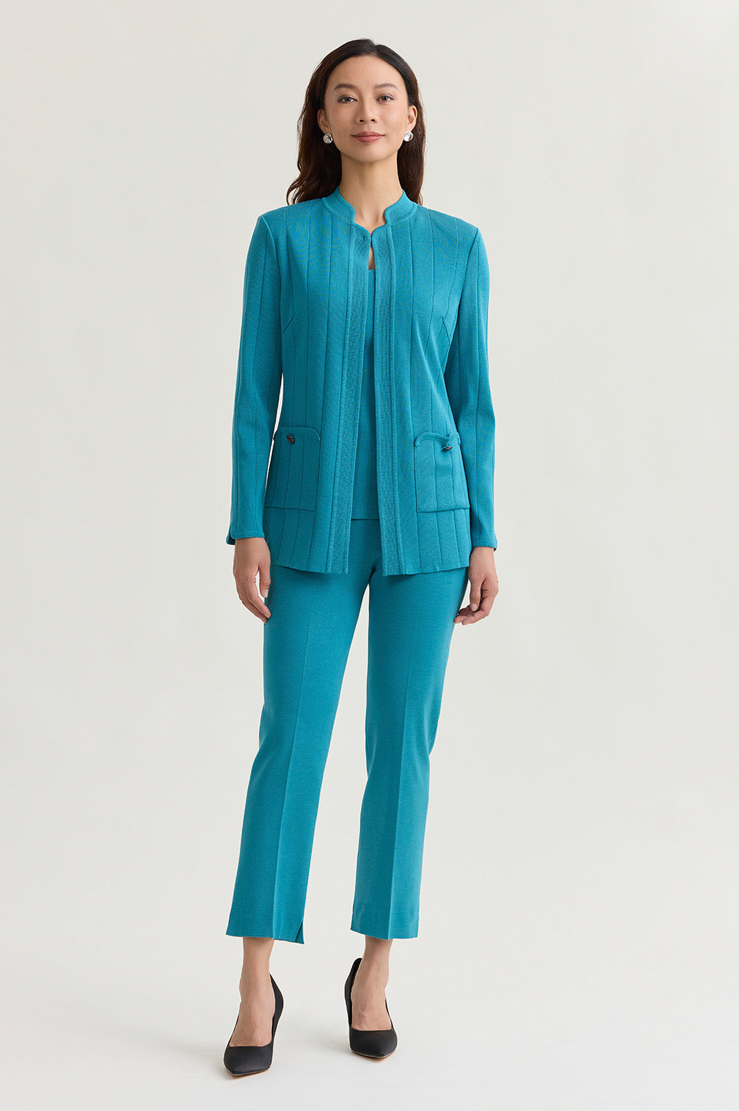 Heritage Multi Texture Knit Jacket | Ming Wang