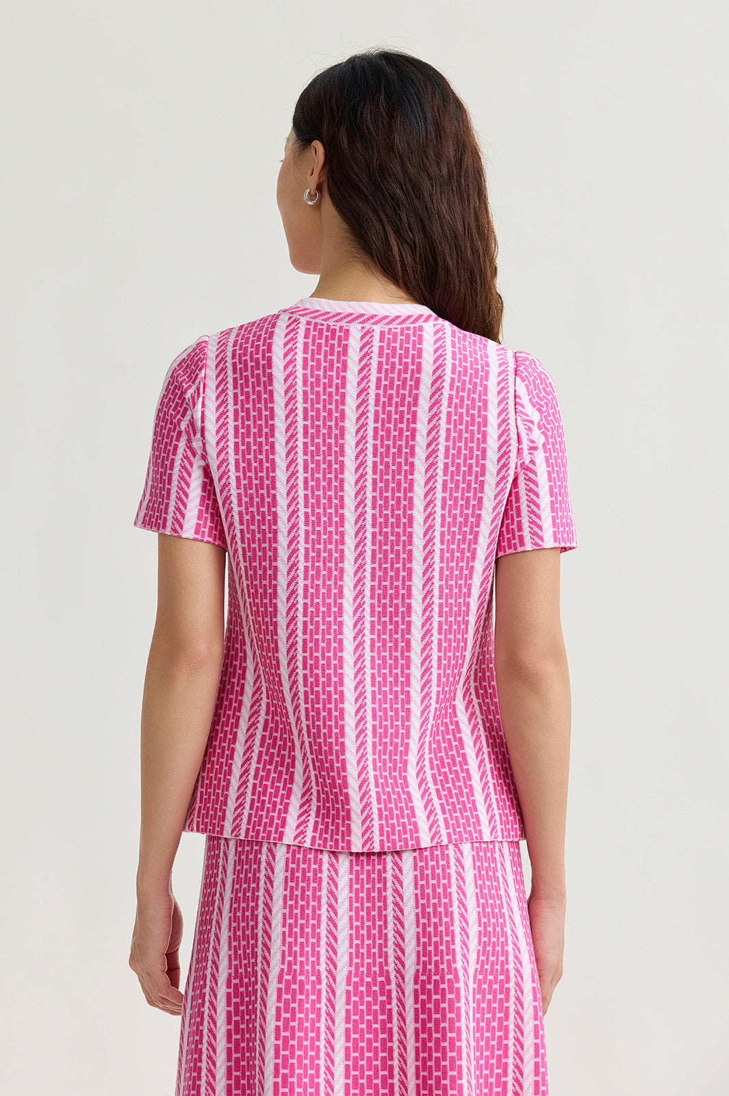 Roadmap Pattern Soft Knit Top | Ming Wang